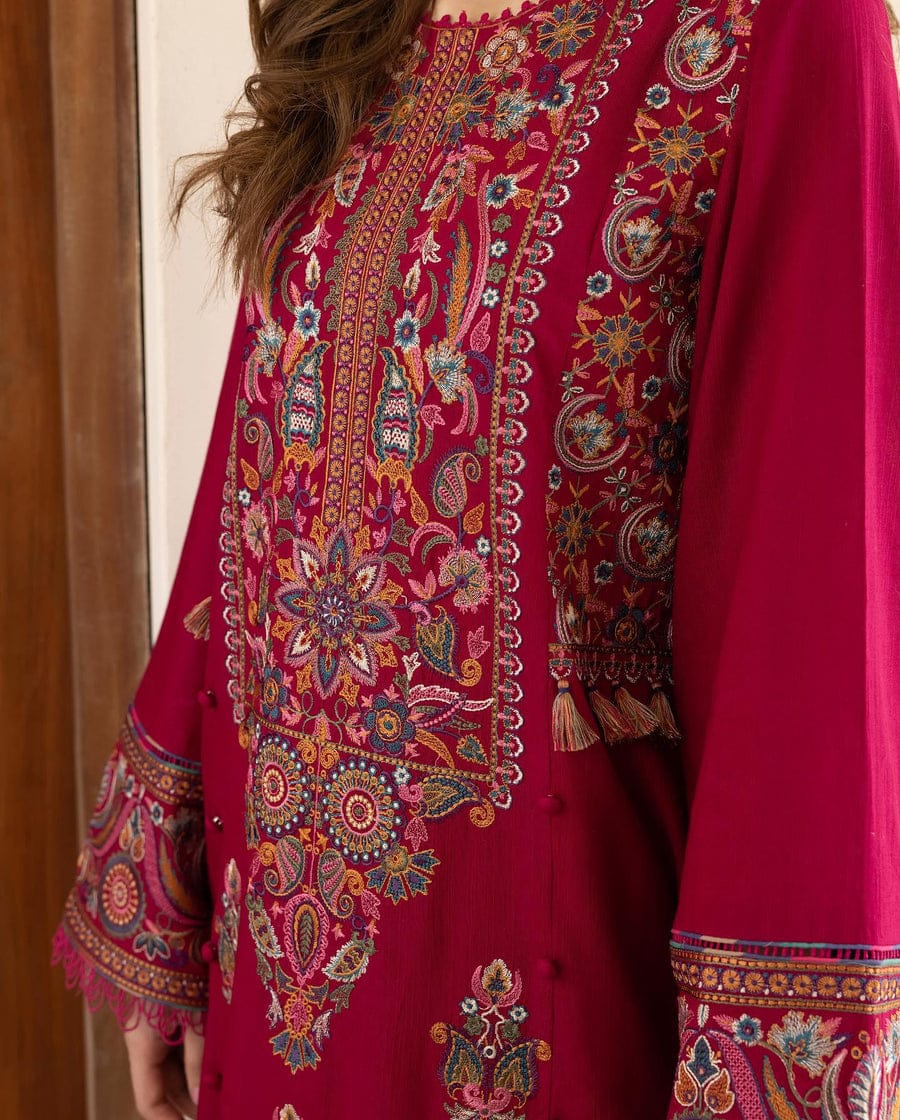 JAZMIN-2PC LAWN EMBROIDERED SHIRT AND TROUSER - ESF0001