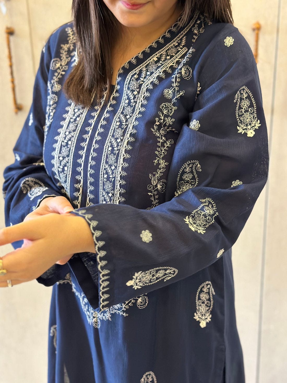 Elegant-2PC LAWN EMBROIDERED SHIRT AND TROUSER - 0005